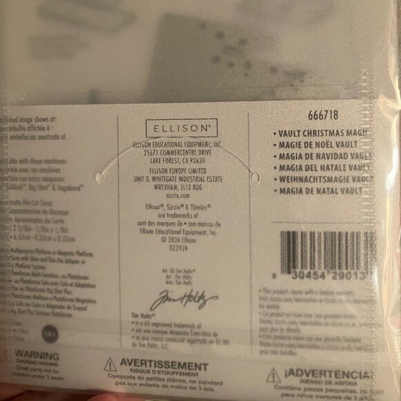 Tim Holtz Sizzix Vault Christmas Magic Thinlits Dies 666718 - Picture 4 of 4